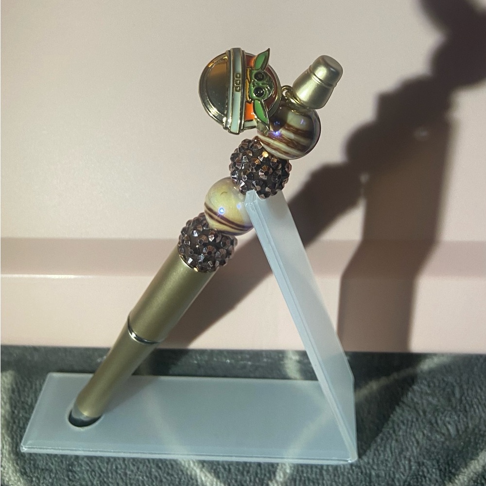 Beaded Pen Yoda Charm